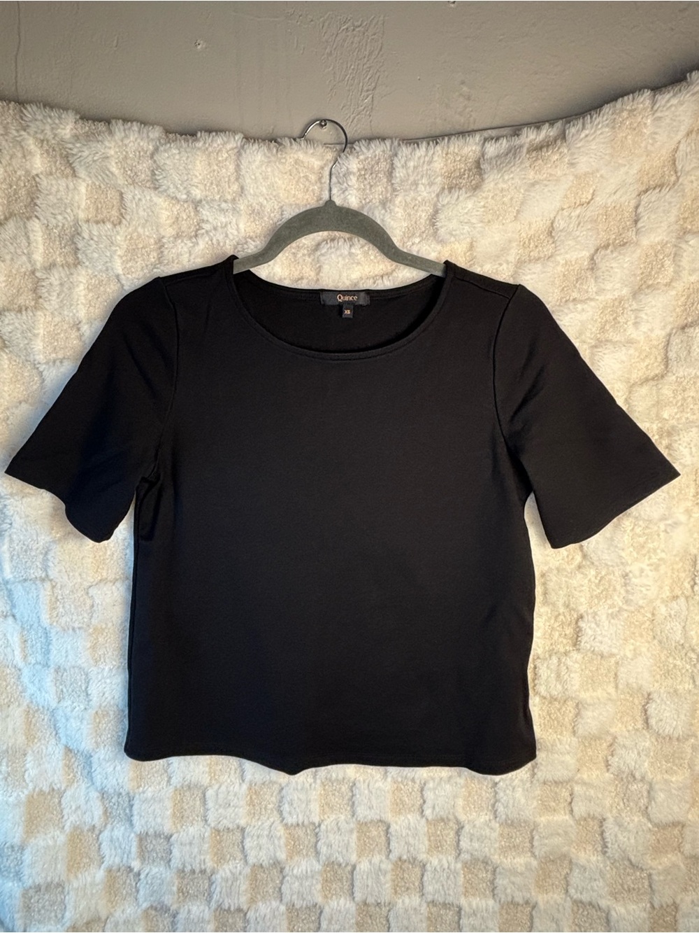 Quince Black Short Sleeve Women's Top size XS